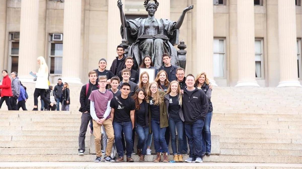 Staff of The Feather, Fresno Christian High School’s daily digital student-run newspaper, received a Gold Crown award March 18 at the Columbia Scholastic Press Association’s 2016 Spring Convention awards ceremony in New York City.