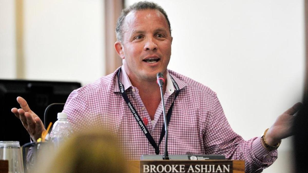 
Fresno Unified School District board member Brooke Ashjian, who took issue with some aspects of the district’s new sex education program during Wednesday’s school board meeting. 
