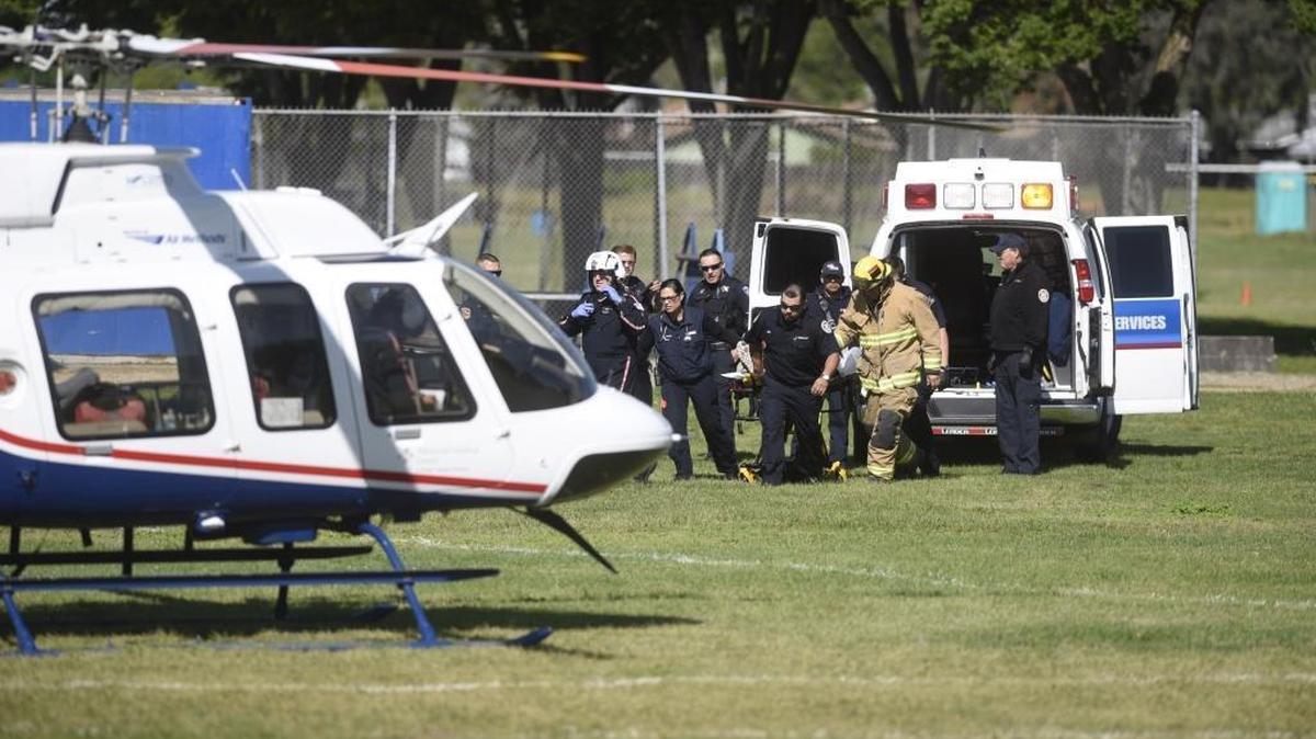 One Atwater High School student was stabbed this morning, allegedly by another student who fled the scene and was chased down by school staff members, Atwater police tell the Sun-Star. The victim was flown to a regional hospital after he was stabbed in the back multiple times. Police described the wounds as “superficial.”