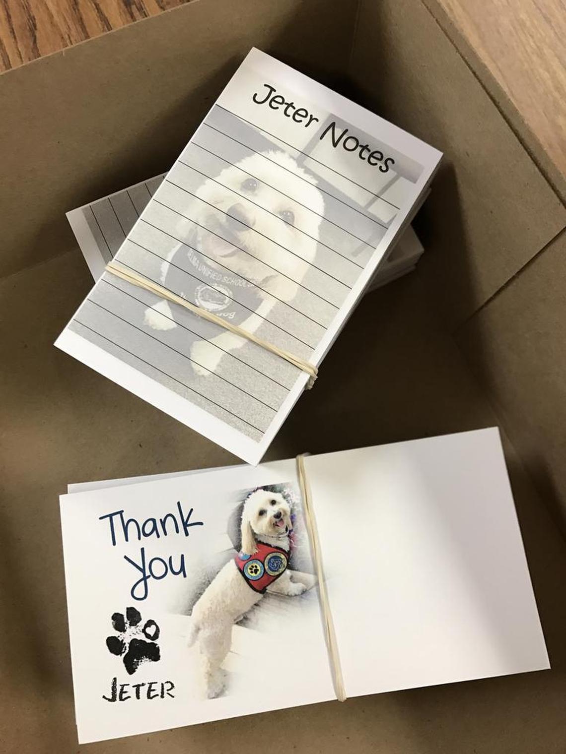 Students can earn rewards that they can use to redeem for Jeter notecards and postcards.