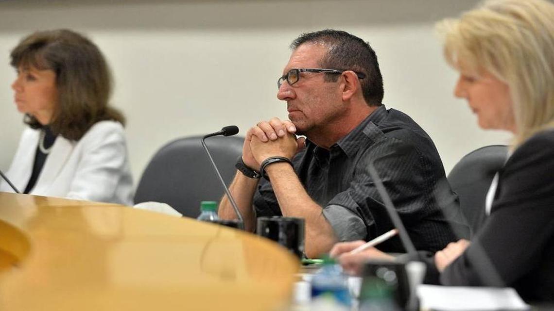 Clovis Unified school board members Sandy Bengel and Chris Casado, and Superintendent Janet Young listen during an April 6 meeting. The school board is considering proposals for new bathroom facilities and alternative physical education arrangements in response to parents concerned about policies that allow students to use the bathroom of the gender with which they identify.