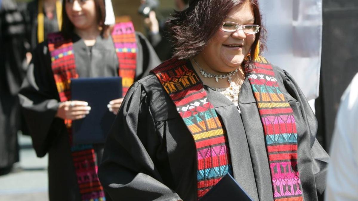 In October, Fresno Pacific University announced plans to end its tradition of allowing minority students to wear ethnic sashes, such as these from the university’s 2009 graduation ceremony. FPU reversed course on Thursday, saying any student who wishes to wear one is allowed to do so.