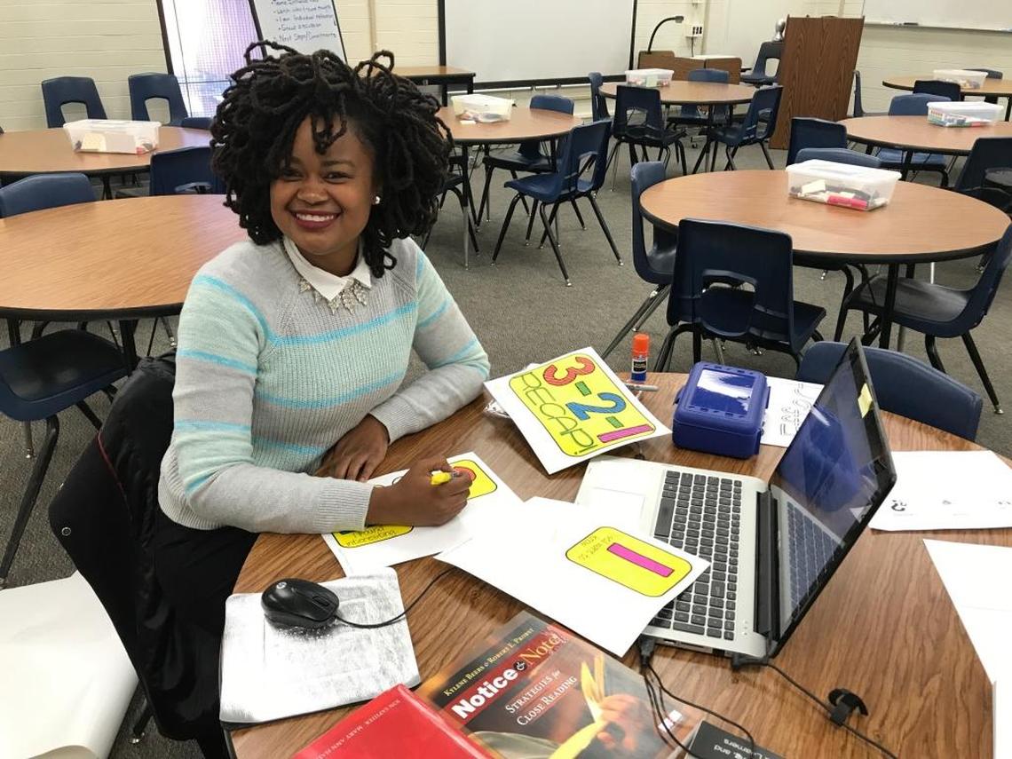 Carlanda Williams, a teacher at Greenberg Elementary in Fresno, says it’s important for children to have role models in the classroom who “look like them.”