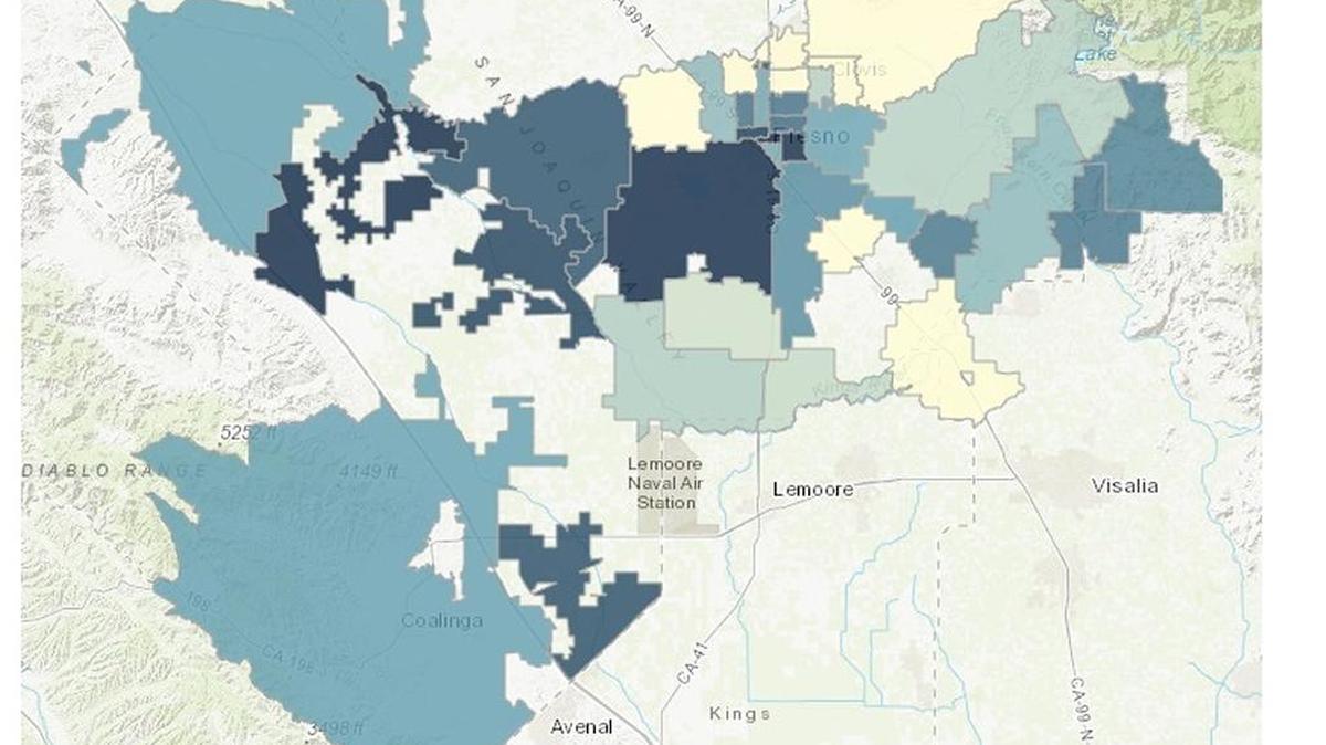 A map of Fresno County’s teen birth rates by zip code shows the poorest and most diverse areas are home to the highest number of teen mothers (reflected by the darker shades.) The Fresno Adolescent Sexual Health Conference, held Nov. 2, focused on these health disparities.