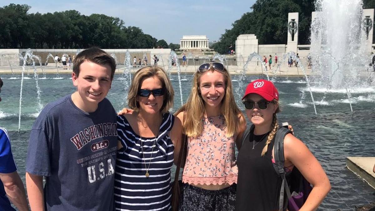 Buchanan High School students Matthew Clark, left, Sydney Fox, second from right, and Allison Hodge participated in the National History Day contest in Maryland from June 11-15. The Clovis Unified students won first place in the senior group performance category and were designated as National Endowment for the Humanities Scholars.