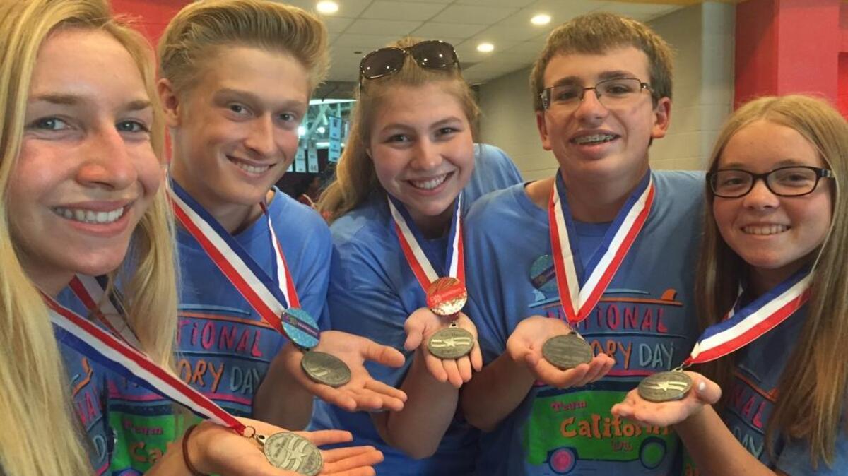 The Buchanan High School History Day team that won second place at the recent National History Day competition at the University of Maryland.