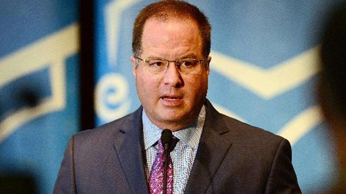 Fresno Unified Superintendent Michael Hanson announces he will leave the district in August at a news conference in December.