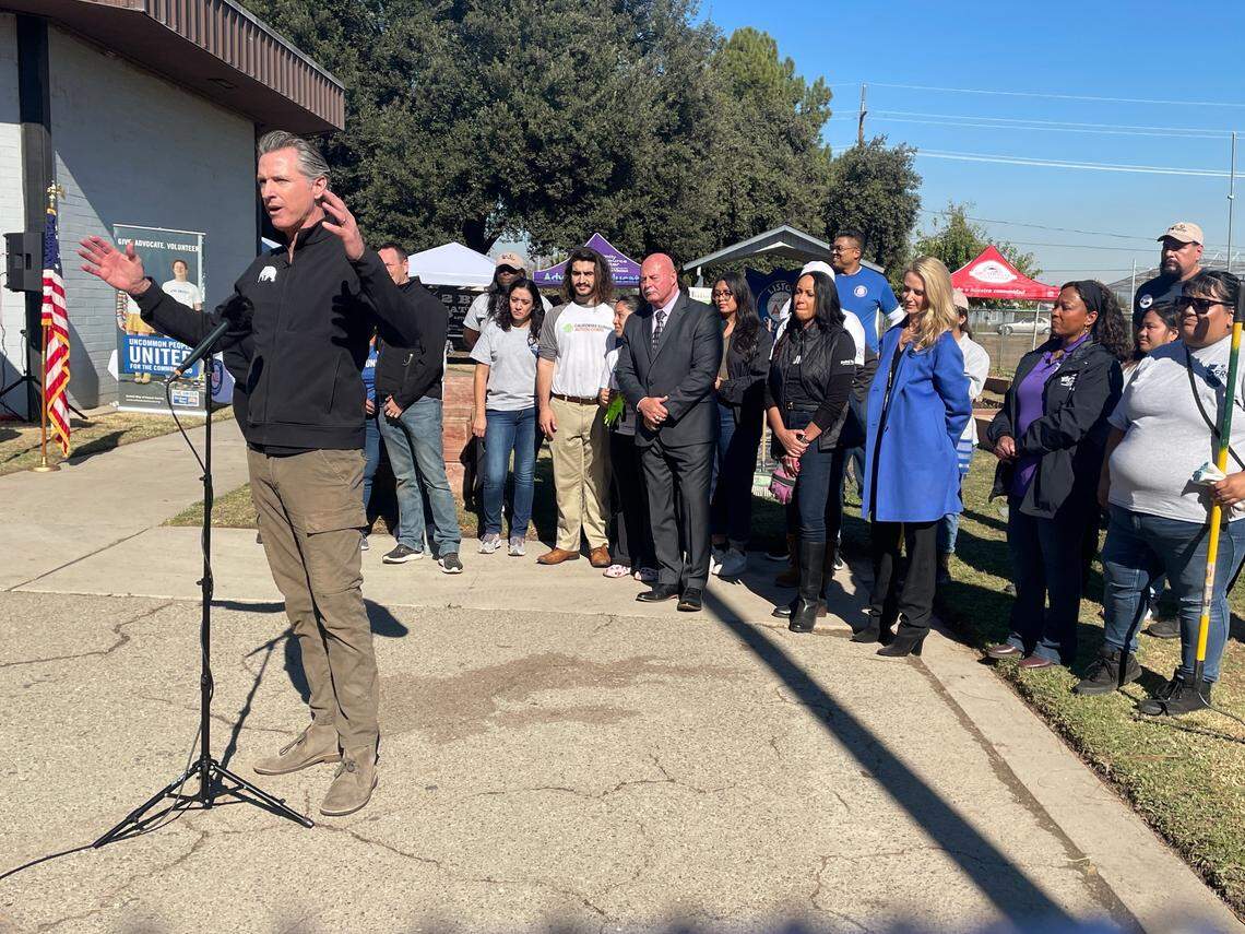 California Governor Gavin Newsom visited the Mary Ella Brown Community Center in southwest Fresno on Thursday, Nov. 10, 2022.