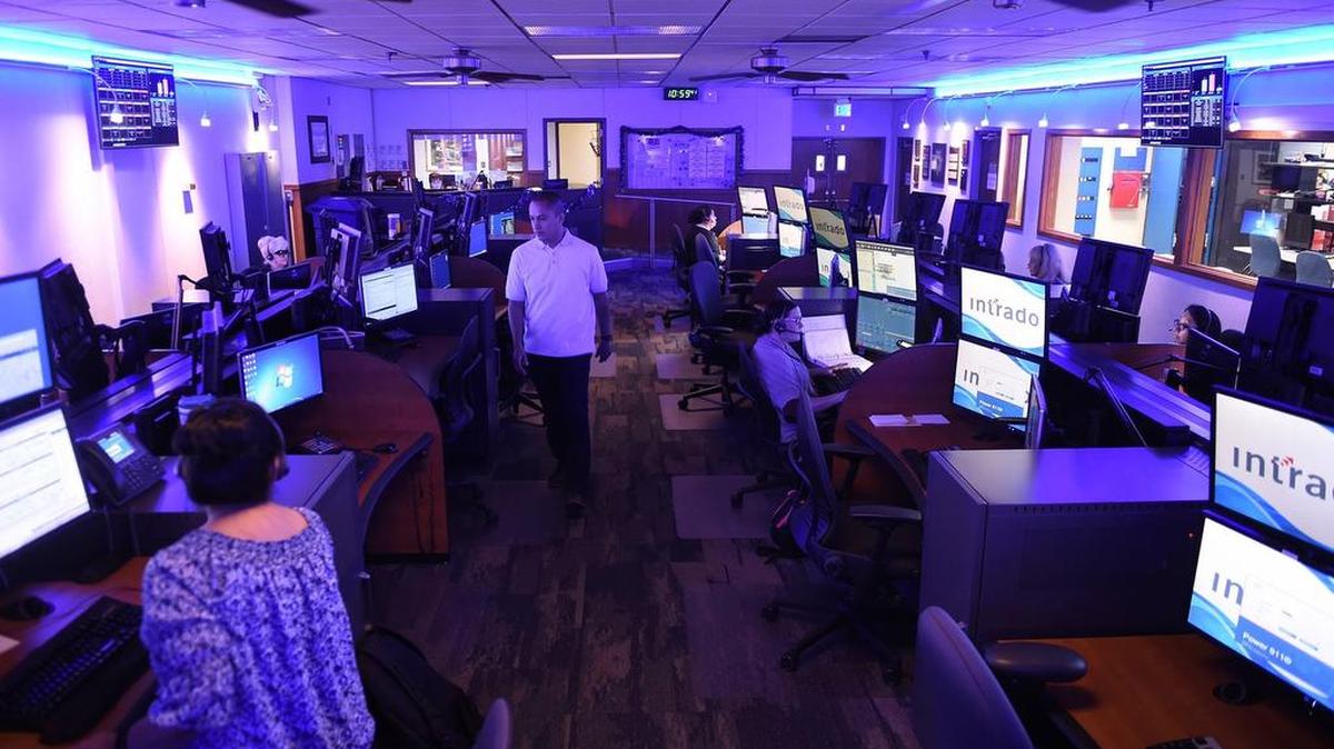 The Fresno Police Department’s Dispatch Center is seen in 2018.