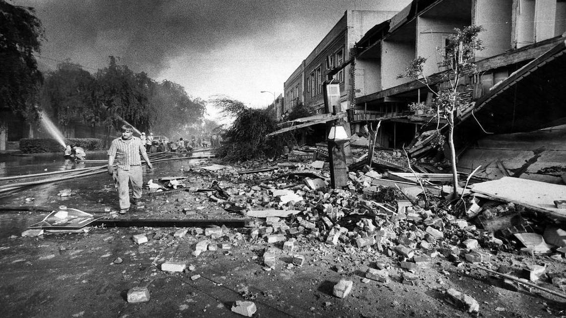 Big earthquakes are not unknown in Central California. Coalinga’s 5th Street was a scene of destruction following the 1983 quake that devestated the westside town.