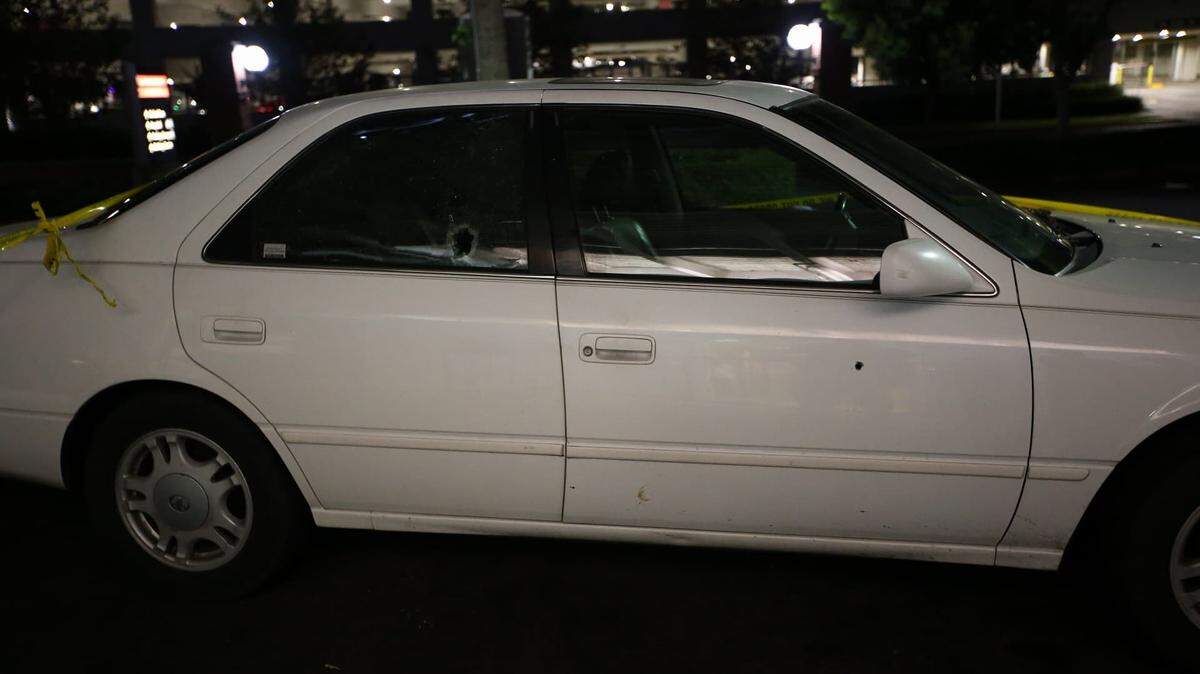 Two people drove to Community Regional Medical Center following what CHP said was likely a rolling gun battle.
