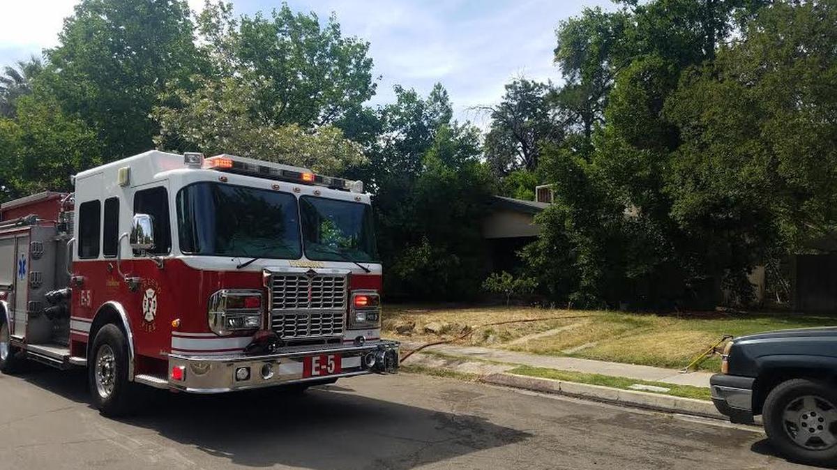 Fresno Fire responded to a house fire in the 800 block of East Peralta Avenue on Monday, May 29, 2017. One person died in the fire.