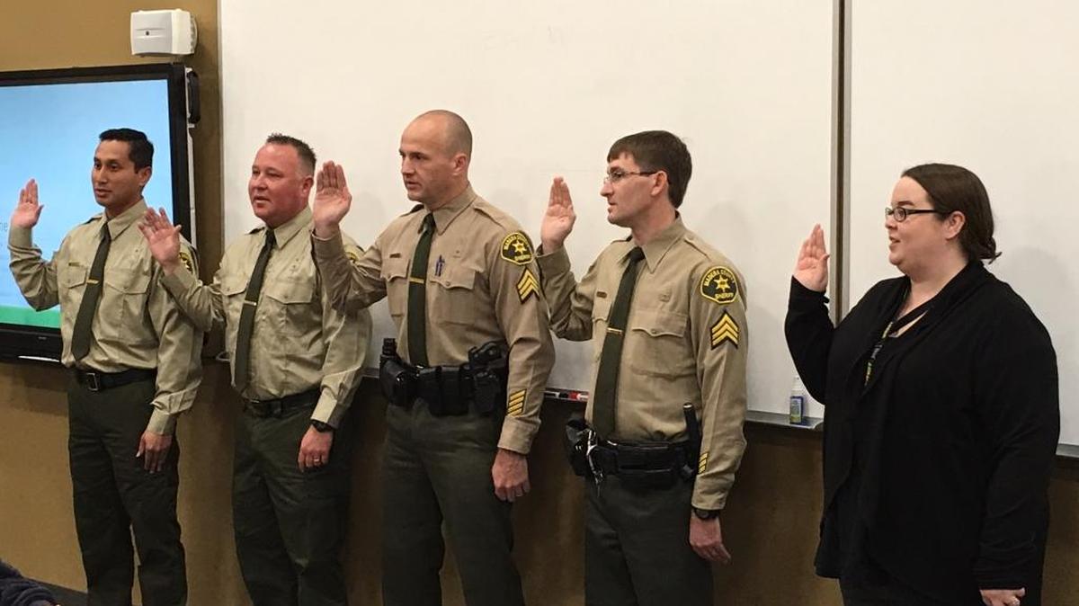 Pictured from left to right are Samnang Thach, Bradford Funk, Robert Blehm, Joseph Wilder and Rainbow Ausburn.
