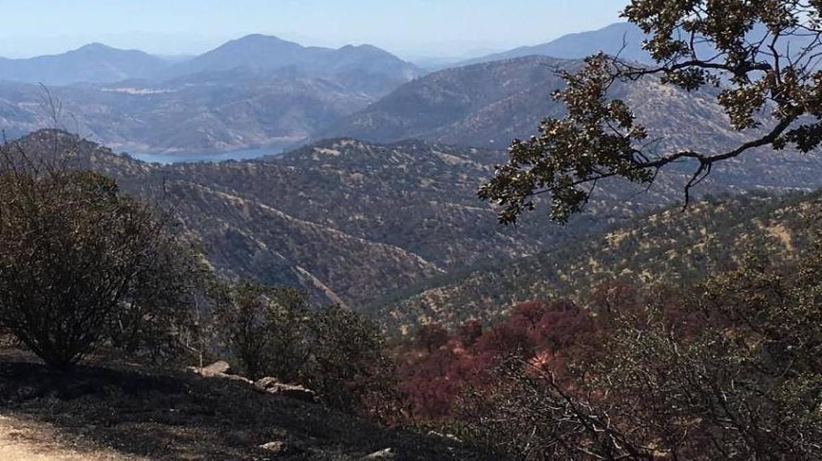 A view of some of the burn area of the Big Fire as seen in a post on Cal Fire’s Facebook page.