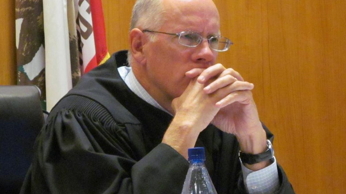Sacramento Superior Court Judge Michael Kenny listens during a September 2013 hearing as attorneys argue over California’s high-speed rail project.
