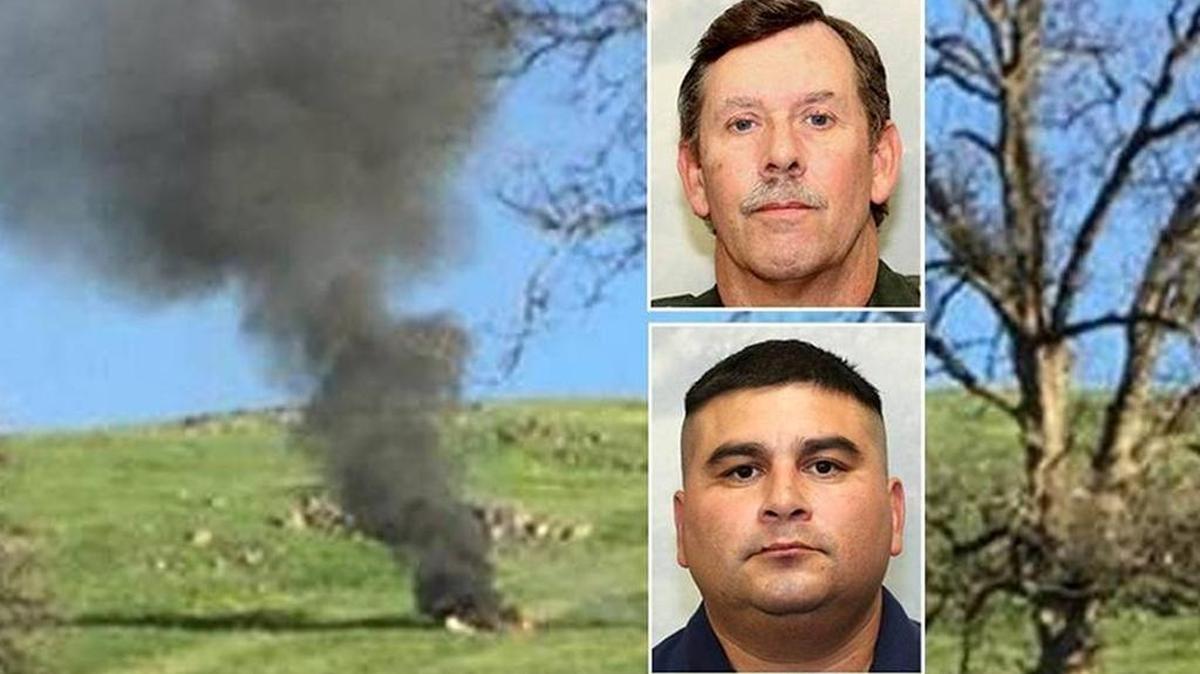 Tulare County sheriff’s Deputy Scott Ballantyne, top, and pilot James Chavez died in a single-engine plane crash near Springville on Wednesday.