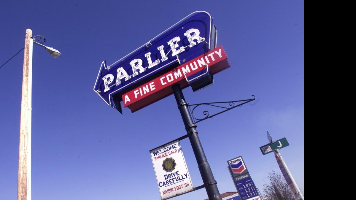 
A sign on Manning Ave. in Parlier declaring that it is, indeed, a fine community.
