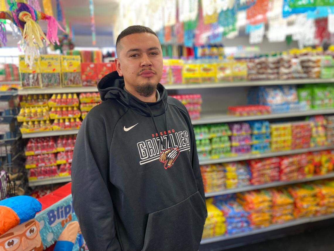 Pedro Quirarte, 26, owns Jalisco Market in northwest Fresno. The business has been hit hard by the pandemic and inflation.