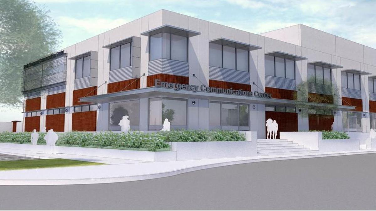 A rendering of the Visalia Emergency Communication Center.