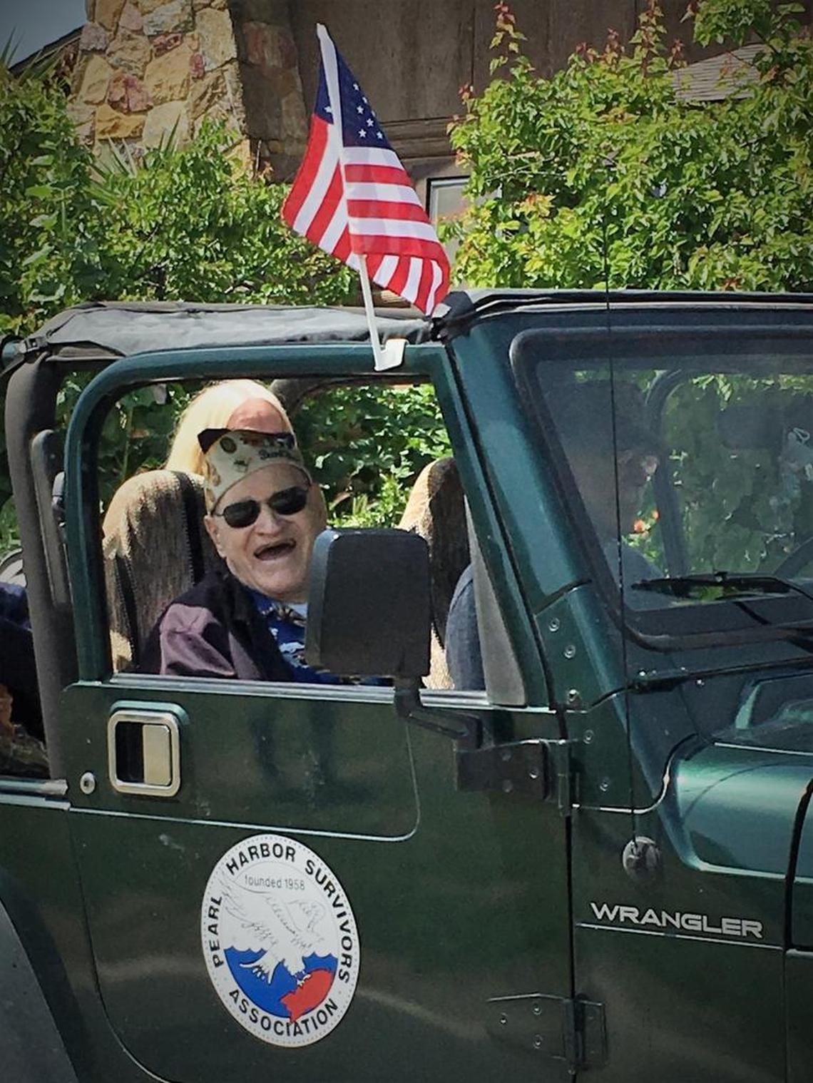 Charles Lishman rode in the annual parade in Raymond in April 2017.