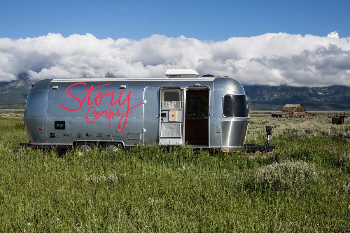 The StoryCorps MobileBooth on in June 2018 in Grand Teton National Park, Wyoming.