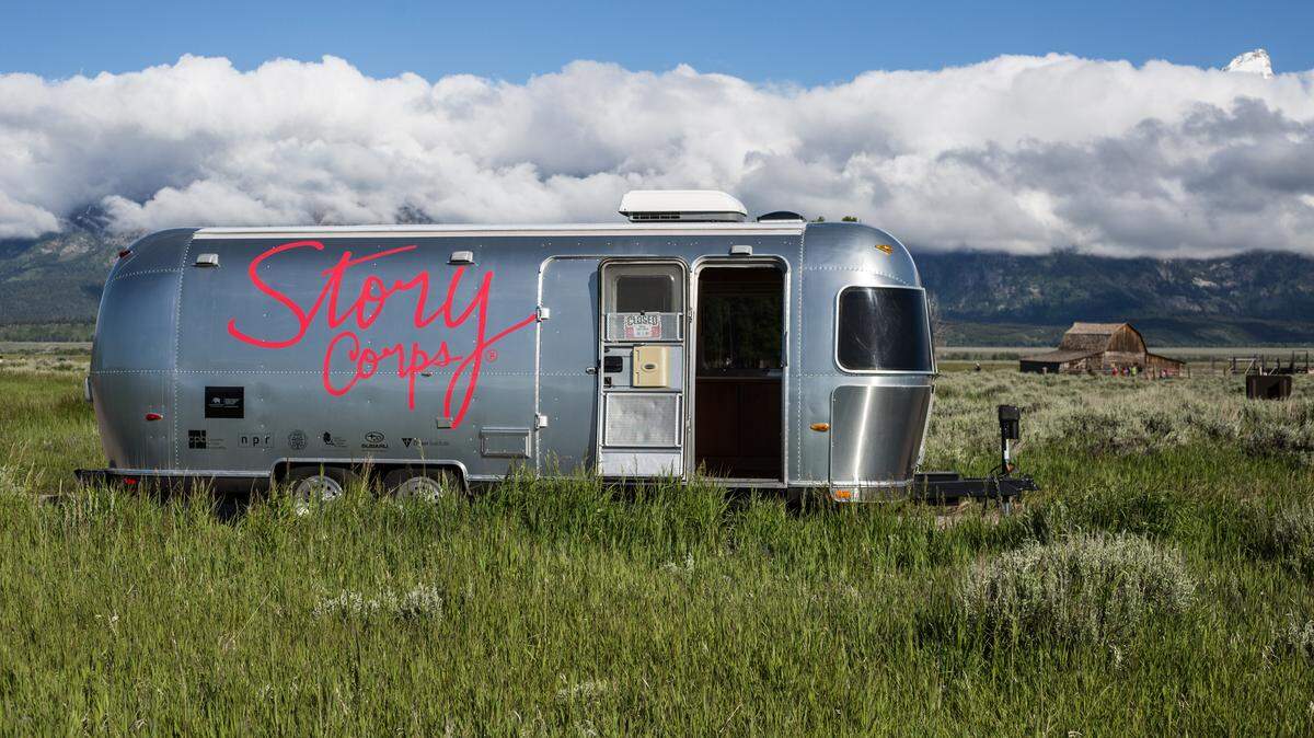 The StoryCorps MobileBooth on in June 2018 in Grand Teton National Park, Wyoming.