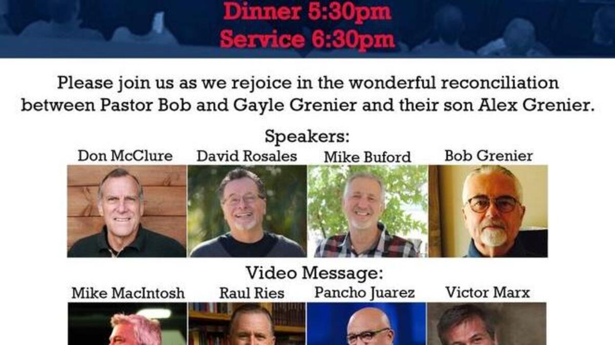 Calvary Chapel Visalia is holding a reconciliation service Sunday. The public is invited.