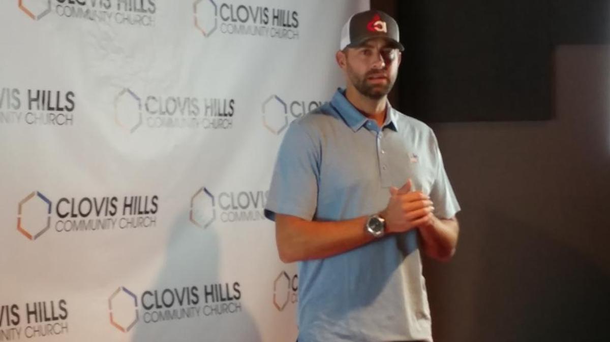 Former San Francisco Giants pitcher Jeremy Affeldt spoke to an audience about human trafficking on Saturday, Nov. 18, 2017, at Clovis Hills Community Church.