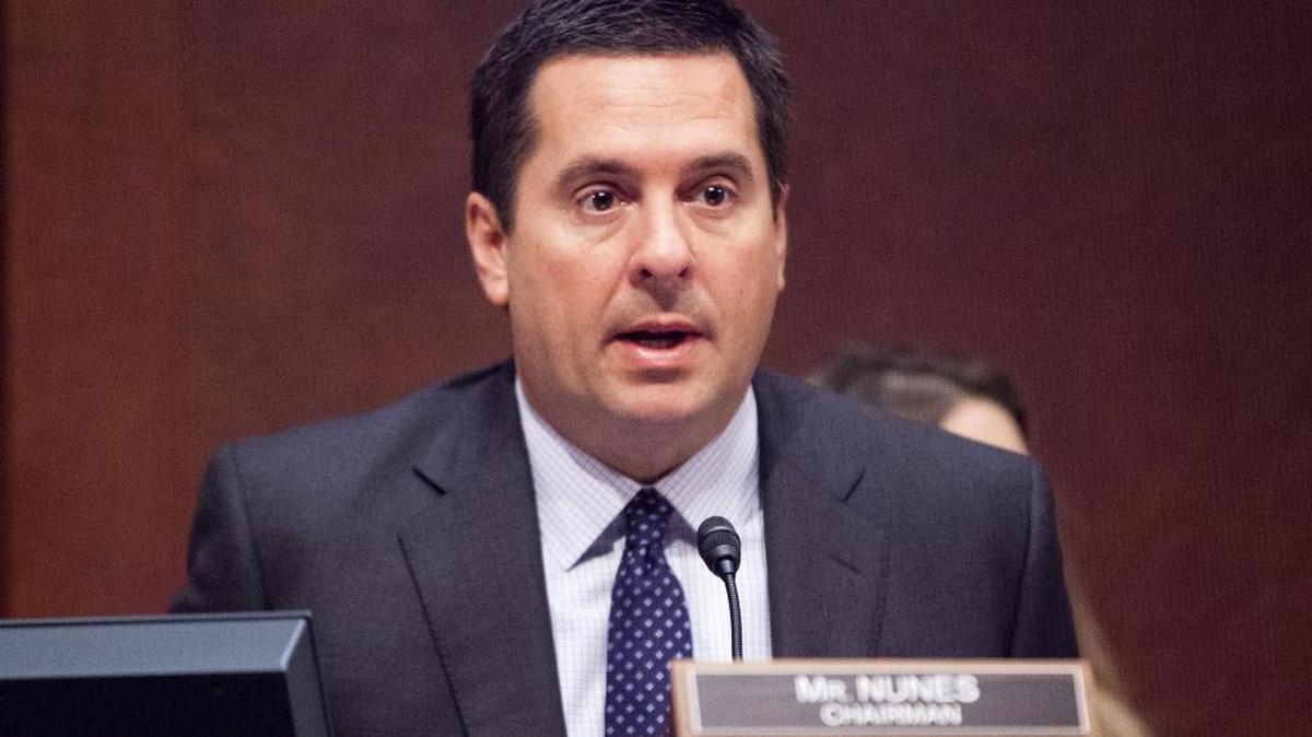 House Intelligence Committee Chairman Rep. Devin Nunes, R-Calif. speaks during a committee hearing on cyber threats. Politico reports that Nunes is seeking an investigation into leaders at the FBI and Department of Justice over how the agencies are handling a probe into ties between President Trump and Russia.