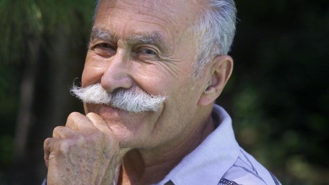 Berge Bulbulian, author of the book “The Fresno Armenians: History of Diaspora Community,” poses at his home in the summer of 2000. A lifelong farmer and a fighter for social causes, Mr. Bulbulian died Jan. 26 at age 91.