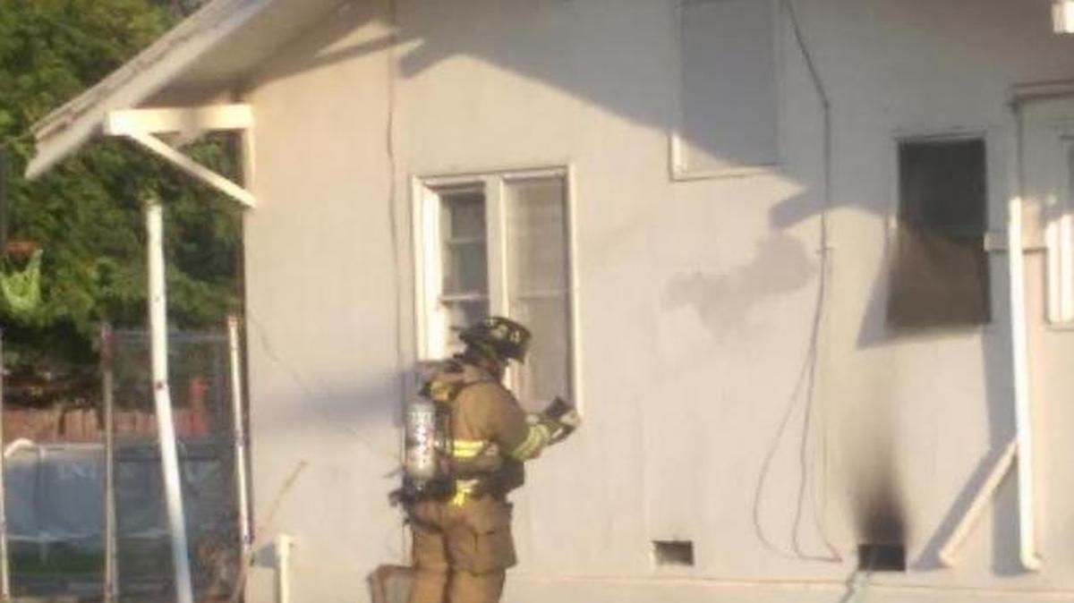 
A fire in the basement of this Fresno home sent resident scrambling Tuesday evening.
