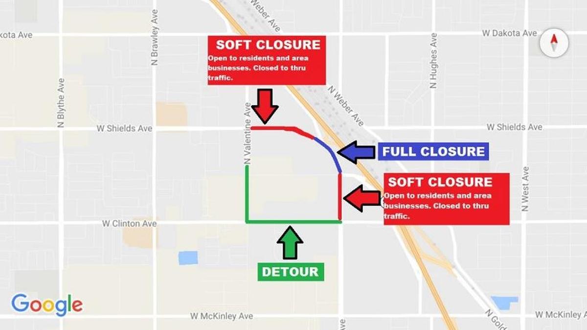 Sections of Marks and Shields Avenues to be closed off for a week as part of the 99 Realignment project starting Monday, Dec. 12, 2016.