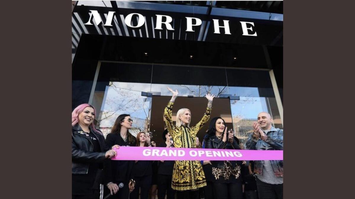 Popular makeup artist Jeffree Star will make an appearance at the new Morphe at Fashion Fair Mall during the comestics store’s grand opening March 24. The Fresno Morphe store had a soft opening Friday. Star has helped open other Morphe stores in California, including back in January at the new location in Rancho Cucamonga, as shown in this photo.