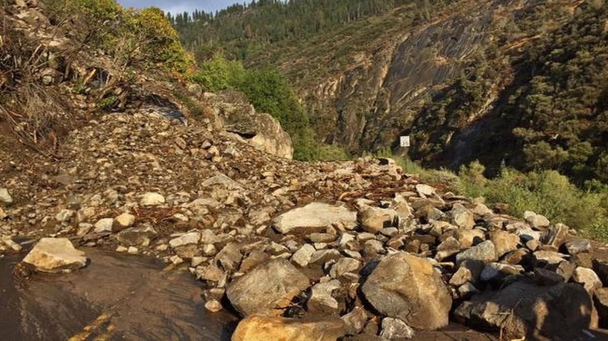 
The mudslide on Highway 140 near Yosemite National Park.
