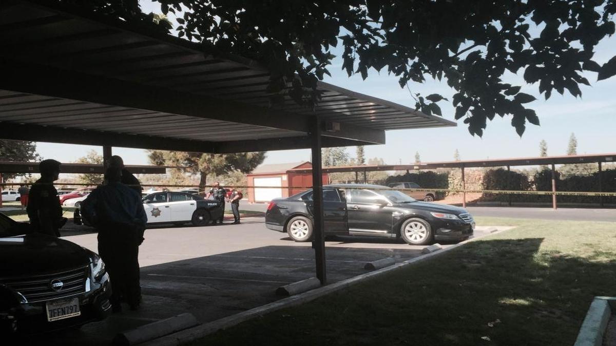 A baby was pulled out of the car with the open door and rushed to a Fresno hospital.