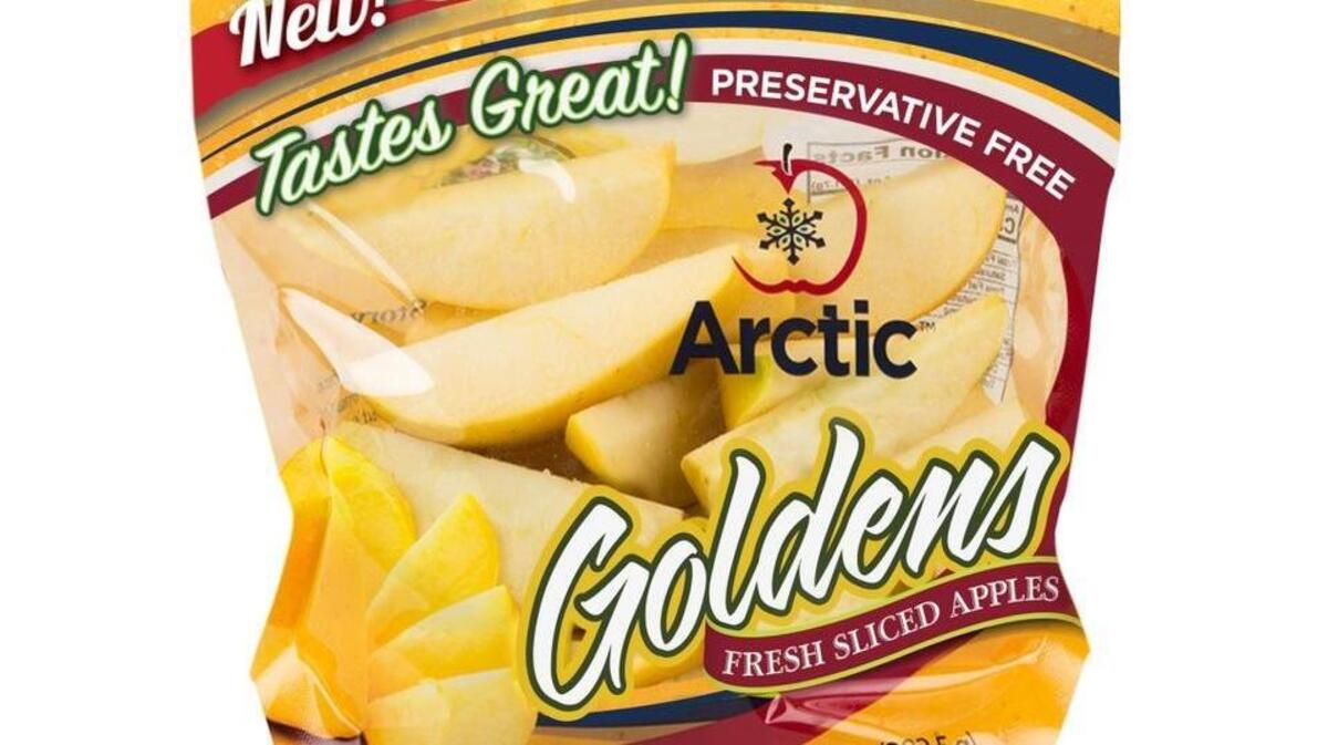 Arctic golden delicious apples are being sold in the Midwest. The apple has been genetically engineered to prevent browning.