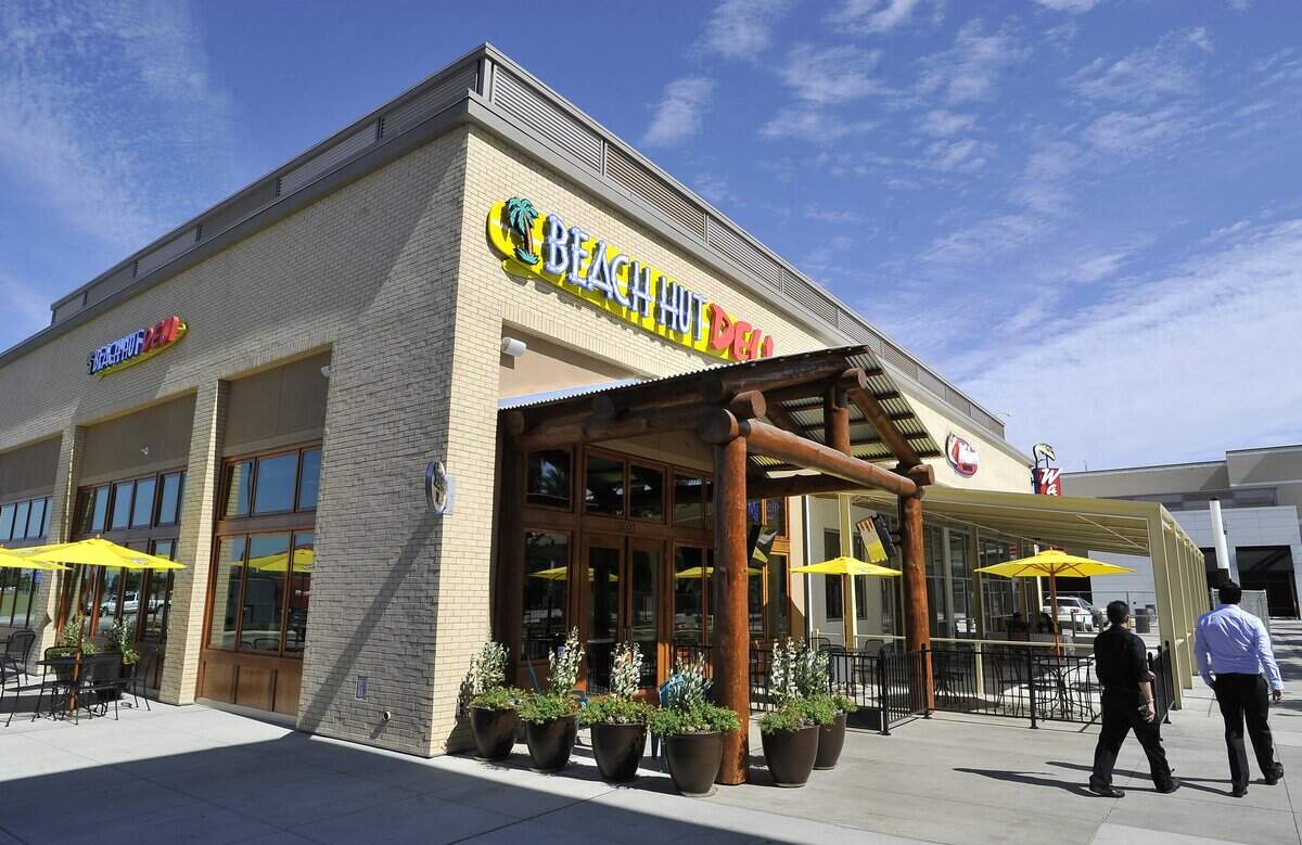 In June 2015, the Beach Hut Deli at  Fresno State's Campus Pointe opened to much fanfare because of its unique surfing theme. By November 2017, financial troubles doomed the business, forcing it to close.