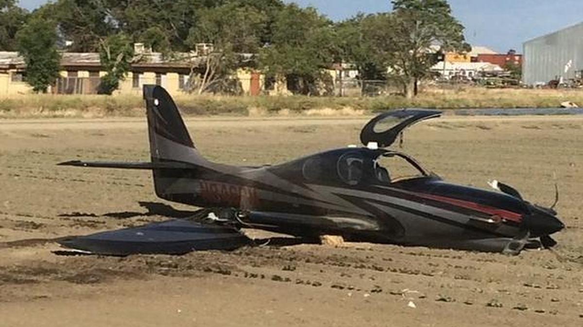 A photo from CalFire shows the plane that crashed near Firebaugh.