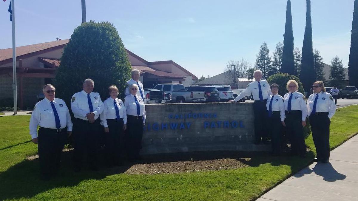 Members of the senior volunteers program in the CHP’s Madera Area office.