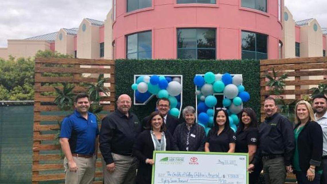 The International Agri-Center, World Ag Expo and the Central Valley Toyota Dealers presented an $87,000 check to Valley Children’s Hospital on May 22.