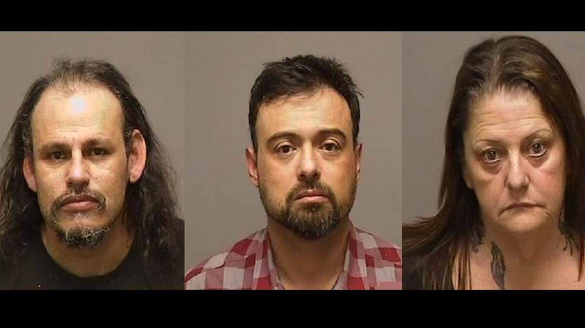 Marvin Wines Jr., 48, Ernesto Luna Jr., 41 and Teresa Fox, 51, were arrested Jan. 14, 2019 on charges related to burglaries in Clovis, CA.