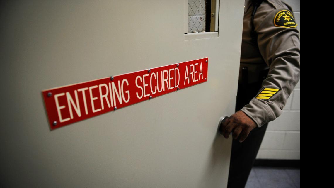
Fresno County sheriff’s officer Lt. Ron Vega leads a 2013 tour at the Fresno County Jail in downtown Fresno, Calif.
