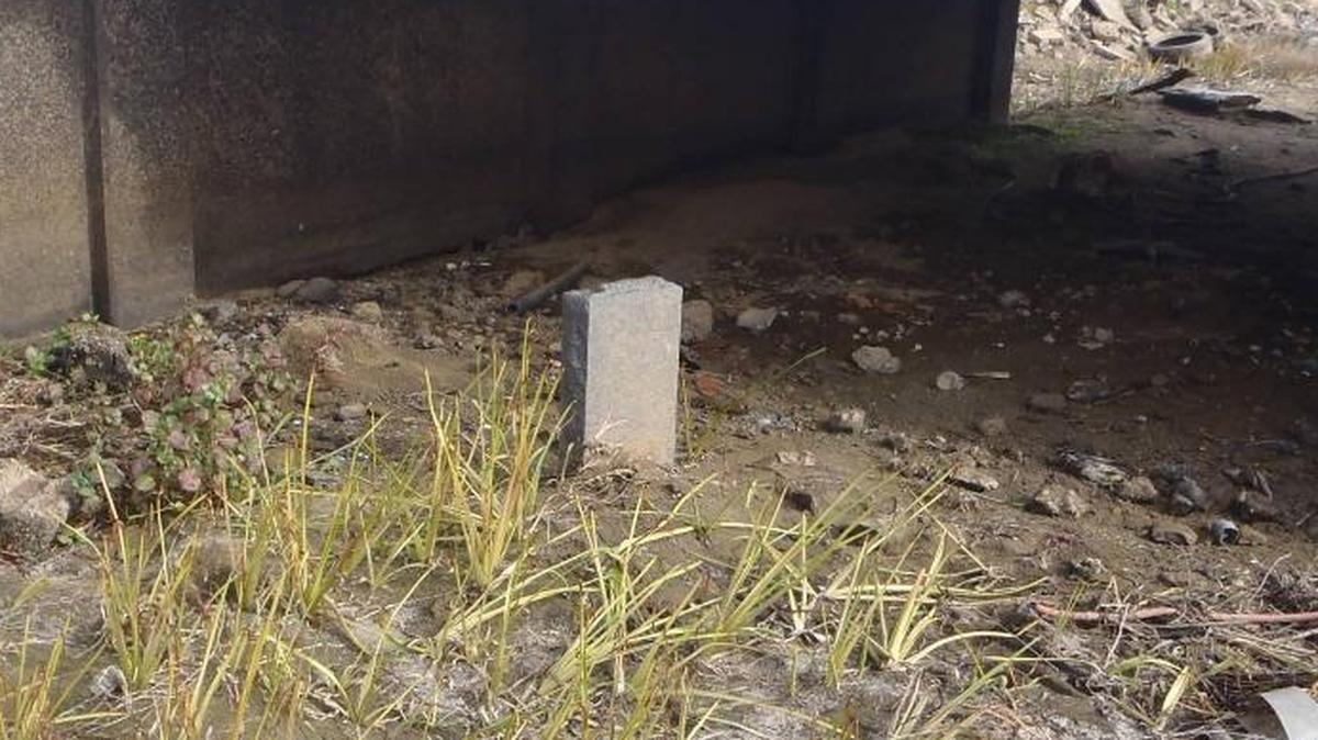 Fresno County Sheriff’s deputies found a headstone in a dry canal on Jan. 4, 2018 that belonged to the father of an Orosi, California family.