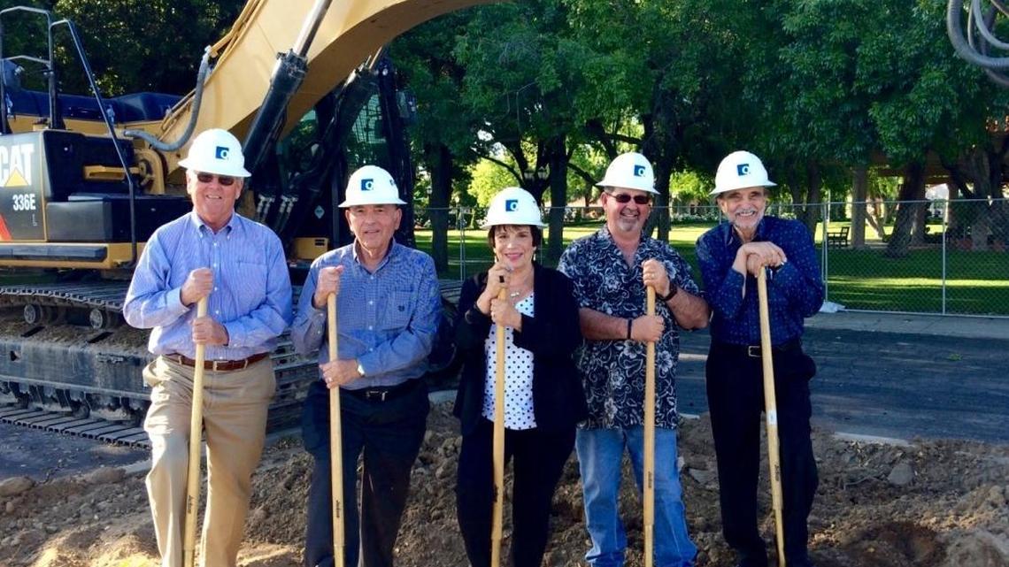 California Armenian Home board members, from left, Michael Hannigan, Ed Hokokian, Lucy Kazanjian Grayson, Mitch Bagdasarian and Jack Kazanjian.