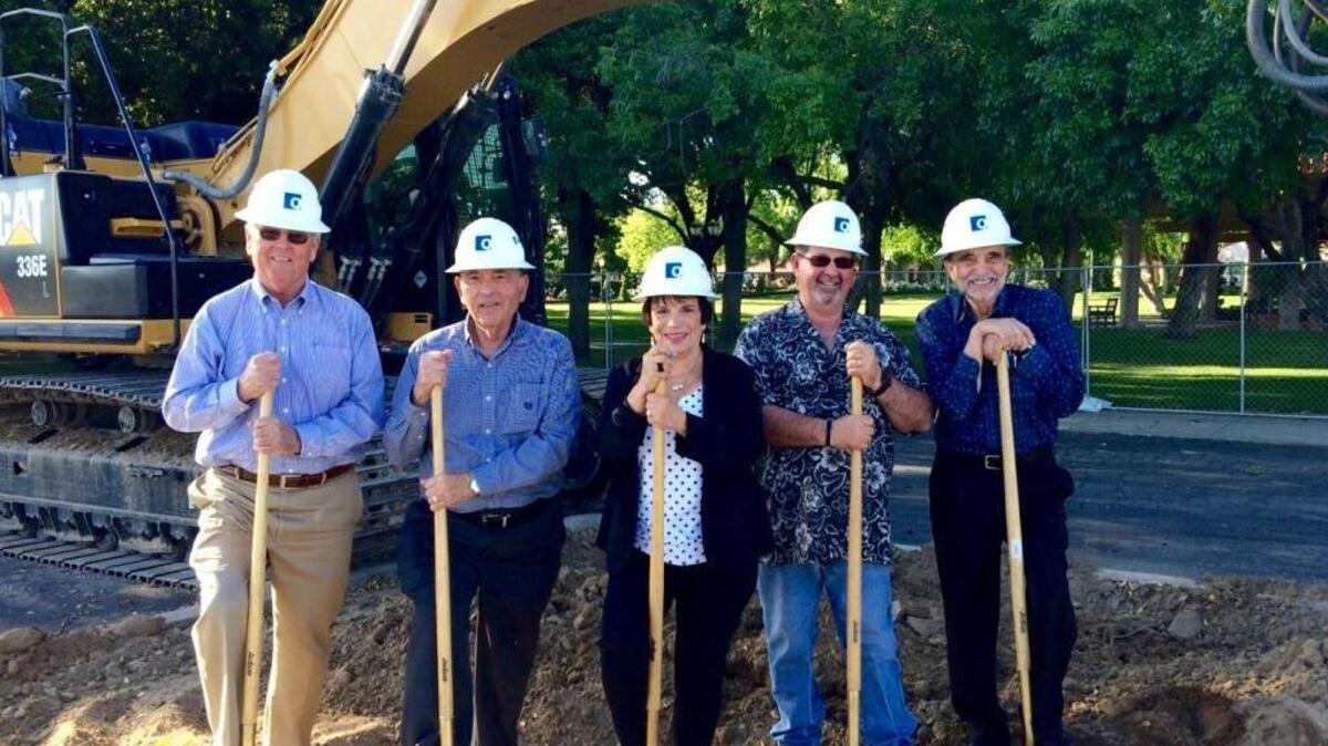 California Armenian Home board members, from left, Michael Hannigan, Ed Hokokian, Lucy Kazanjian Grayson, Mitch Bagdasarian and Jack Kazanjian.