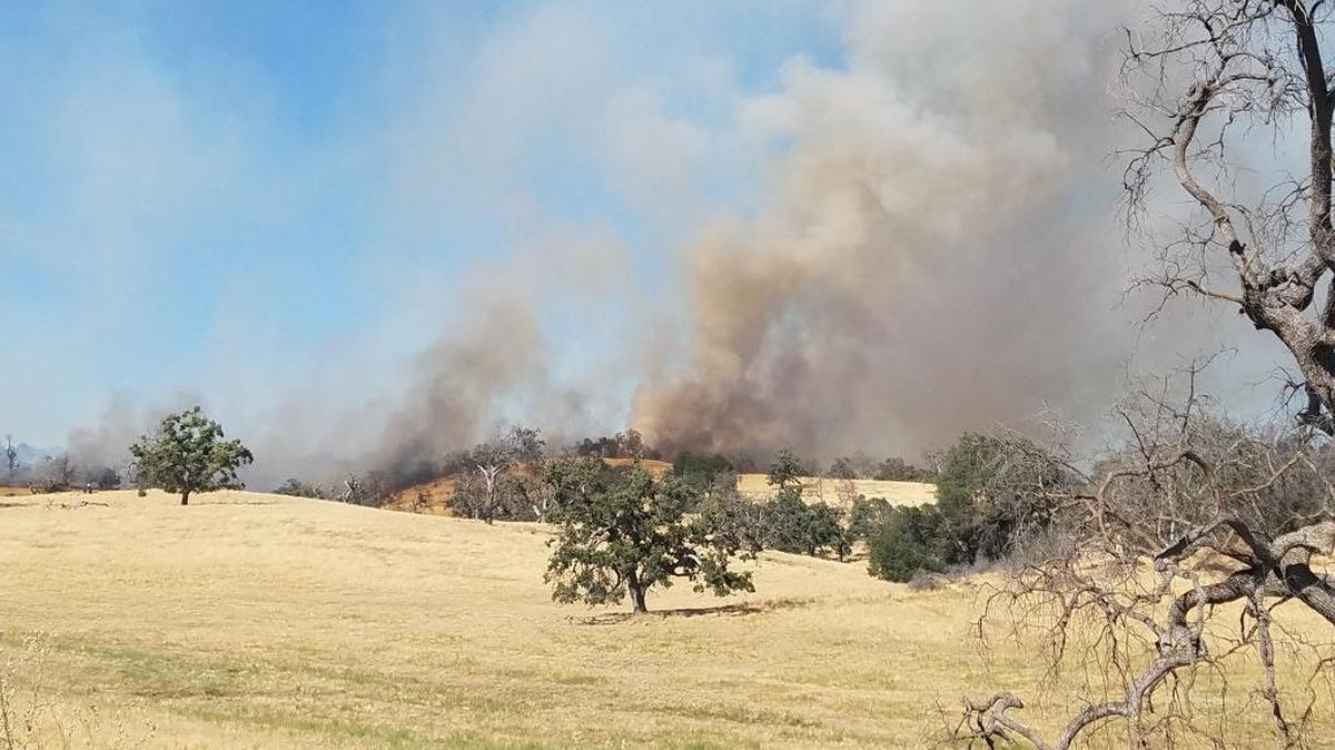 The Detwiler Fire in Mariposa County began July 16, 2017/ Now it is dropping ash in Fresno County and harming air quality.
