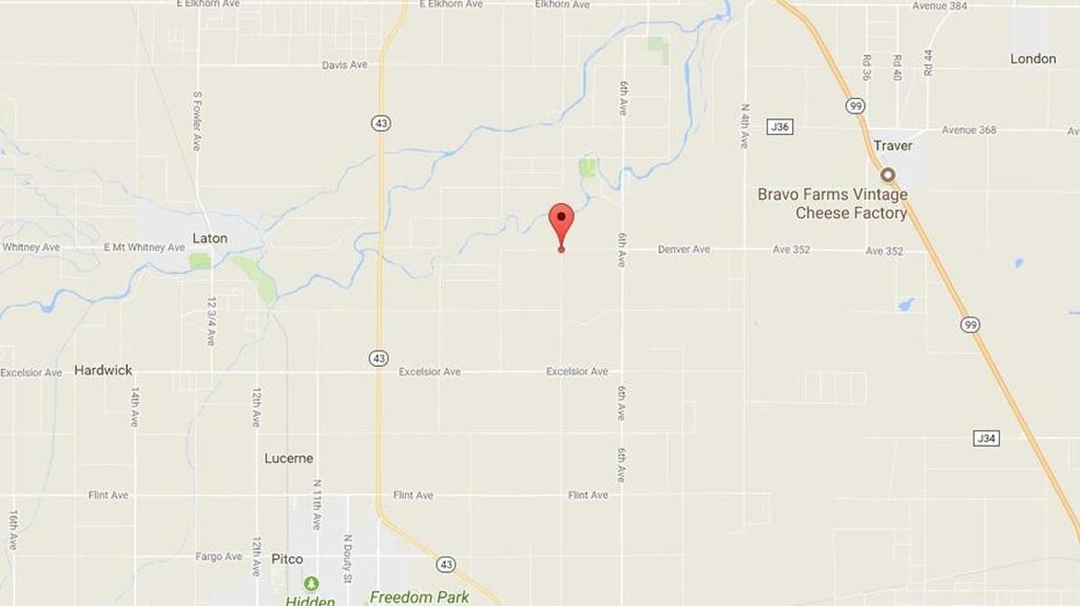 At least one person is dead after a car crashed into a power pole in rural Kings County Sunday afternoon, according to the California Highway Patrol.