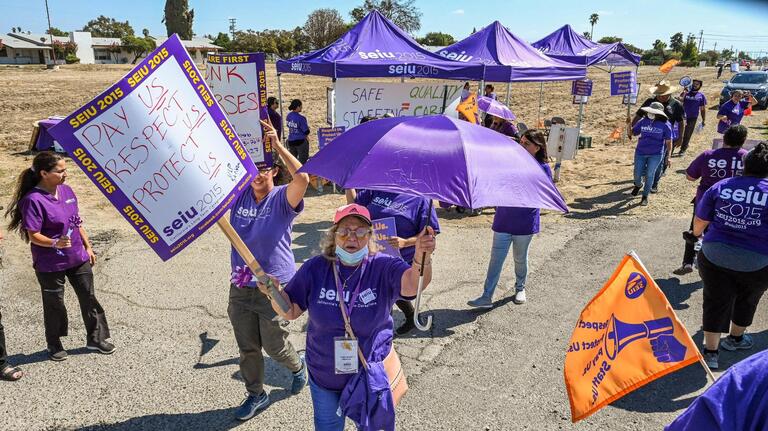 ‘Taking a stand.’ After one-day strike, Fresno nursing home staff could walk out indefinitely