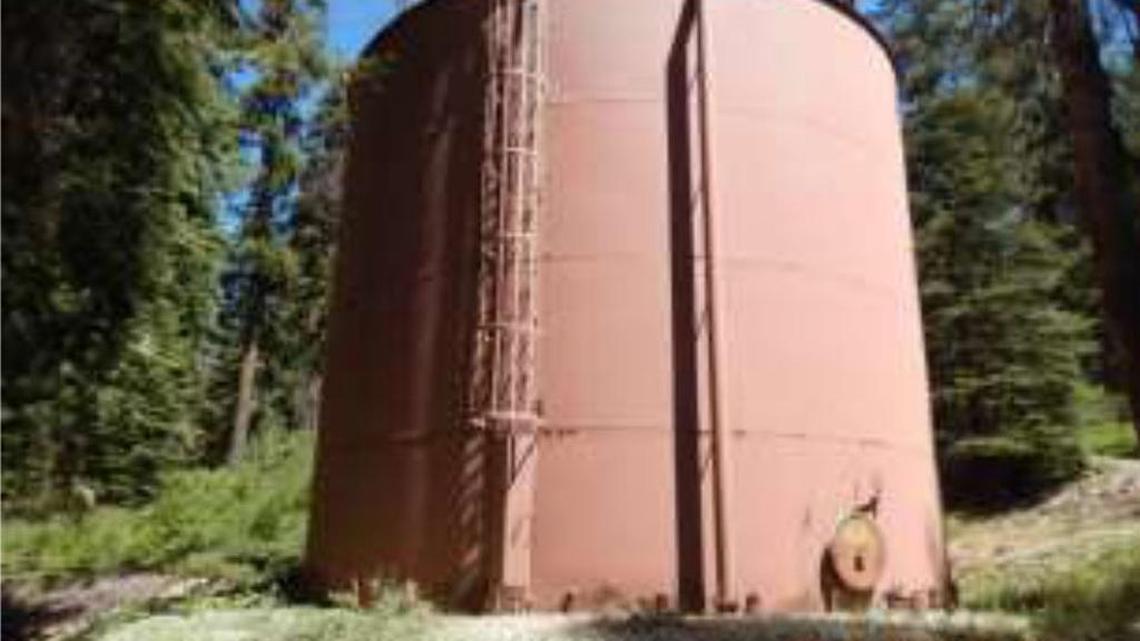 Clover Creek effluent storage tank.