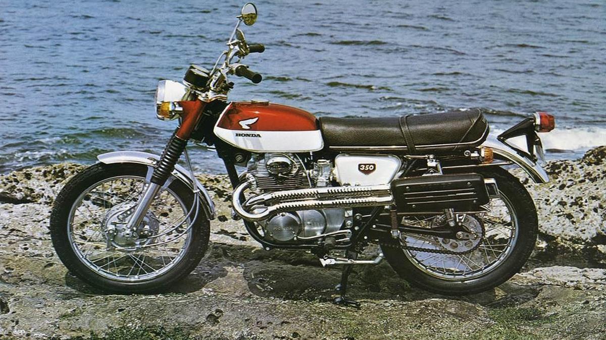 An old-school Honda 350 Scrambler. Motorcycles like this will be on display this weekend when riders visit China Peak for the HighPipes festival.